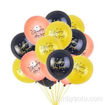 Nouvelle arrivée 2022 Happy New Year 12 &quot;Qualatex Personnalisé Natural Latex Party Decorations Balloons